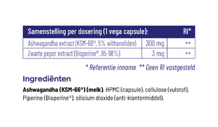 Vitakruid Ashwagandha KSM-66 & Bioperine Vegacapsules 90VCP