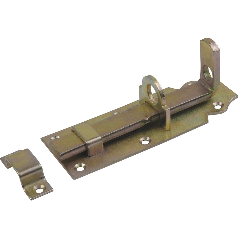 Hangslotschuif 100mm met bocht*