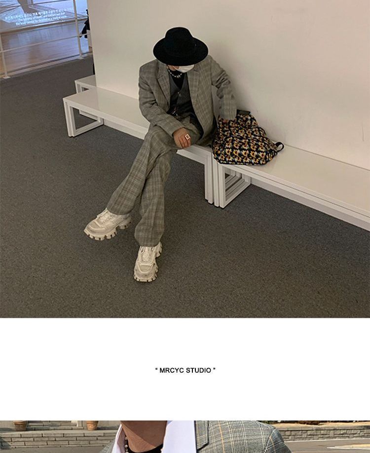 MRCYC - Geruite blazer / Wijde pantalon