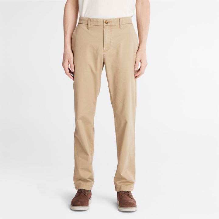 Calça chino Squam Lake Stretch para homem na cor bege.