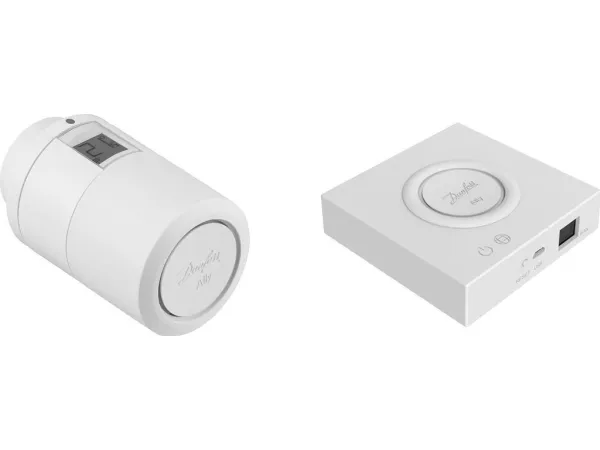Danfoss Ally, 2400 Mhz, 0 - 30 m, -10 - 55 °C, Amazon Alexa & Google Assistant, Trådløs, Hvid