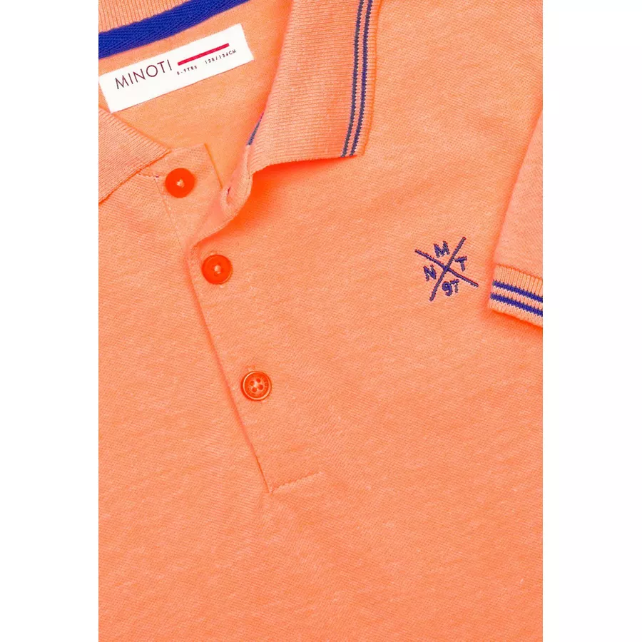 MINOTI Poloshirt mit Kontrastelementen Orange