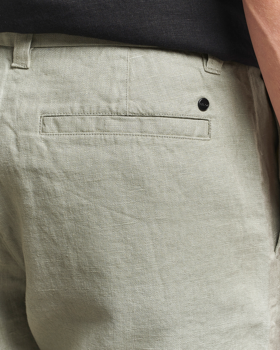 NN07 Crown Linen Shorts Sage Green