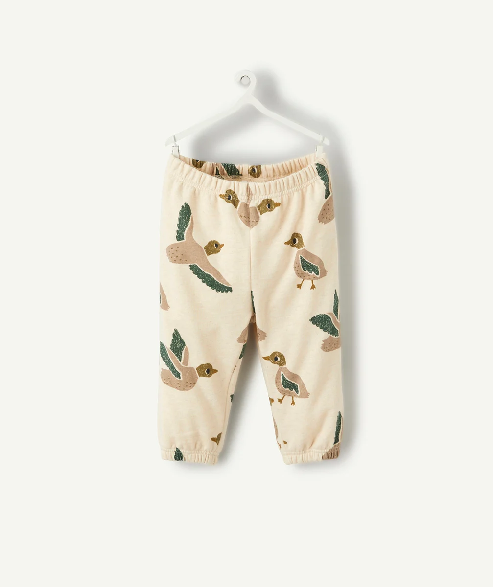 JOGGING BÉBÉ GARÇON EN FIBRES RECYCLÉES IMPRIMÉ AVEC OISEAUX