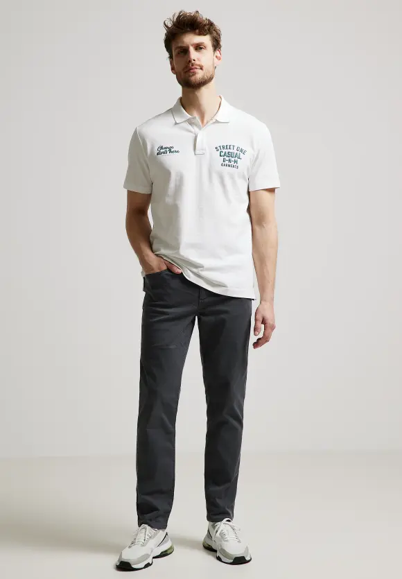 Slim Fit Hose mit Struktur - phantom grey