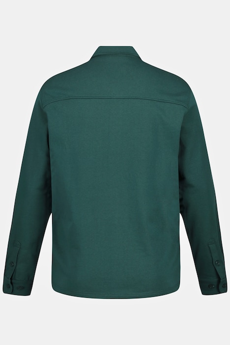 STHUGE Overshirt, Sweat, Langarm, Kentkragen, bis 8 XL