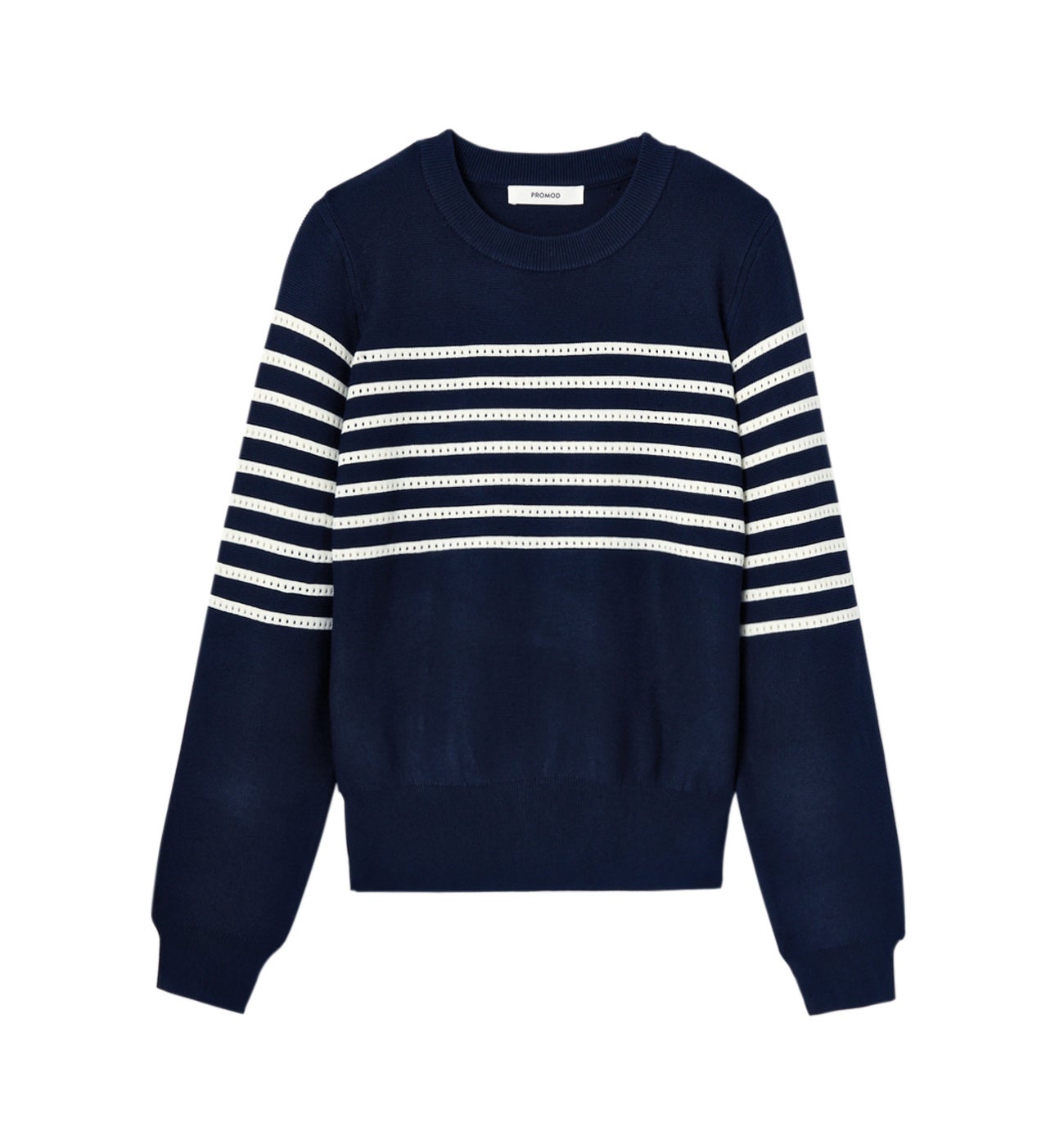 Pull marin Femme - Rayé écru