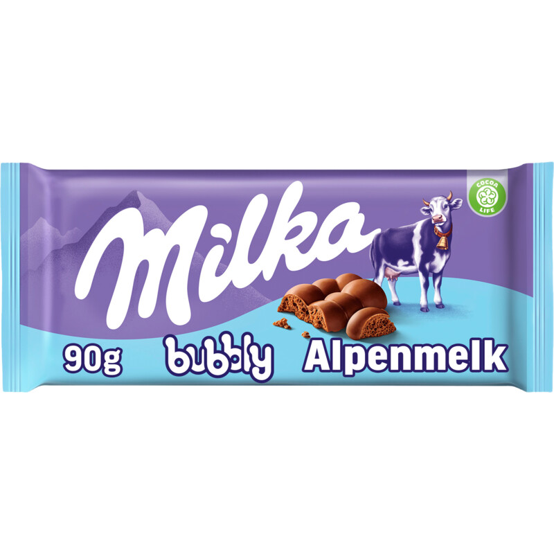 Milka Chocoladereep bubbly alpenmelk