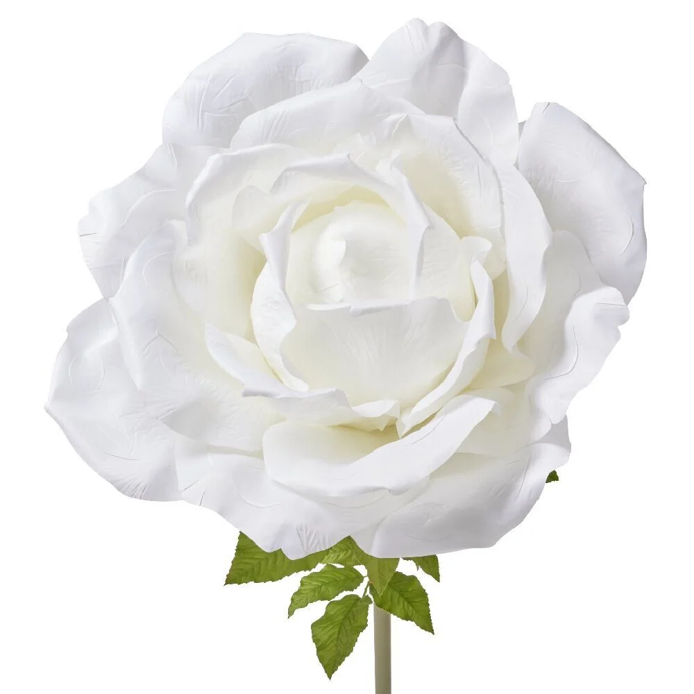 Fleur artificielle rose blanche H170cm