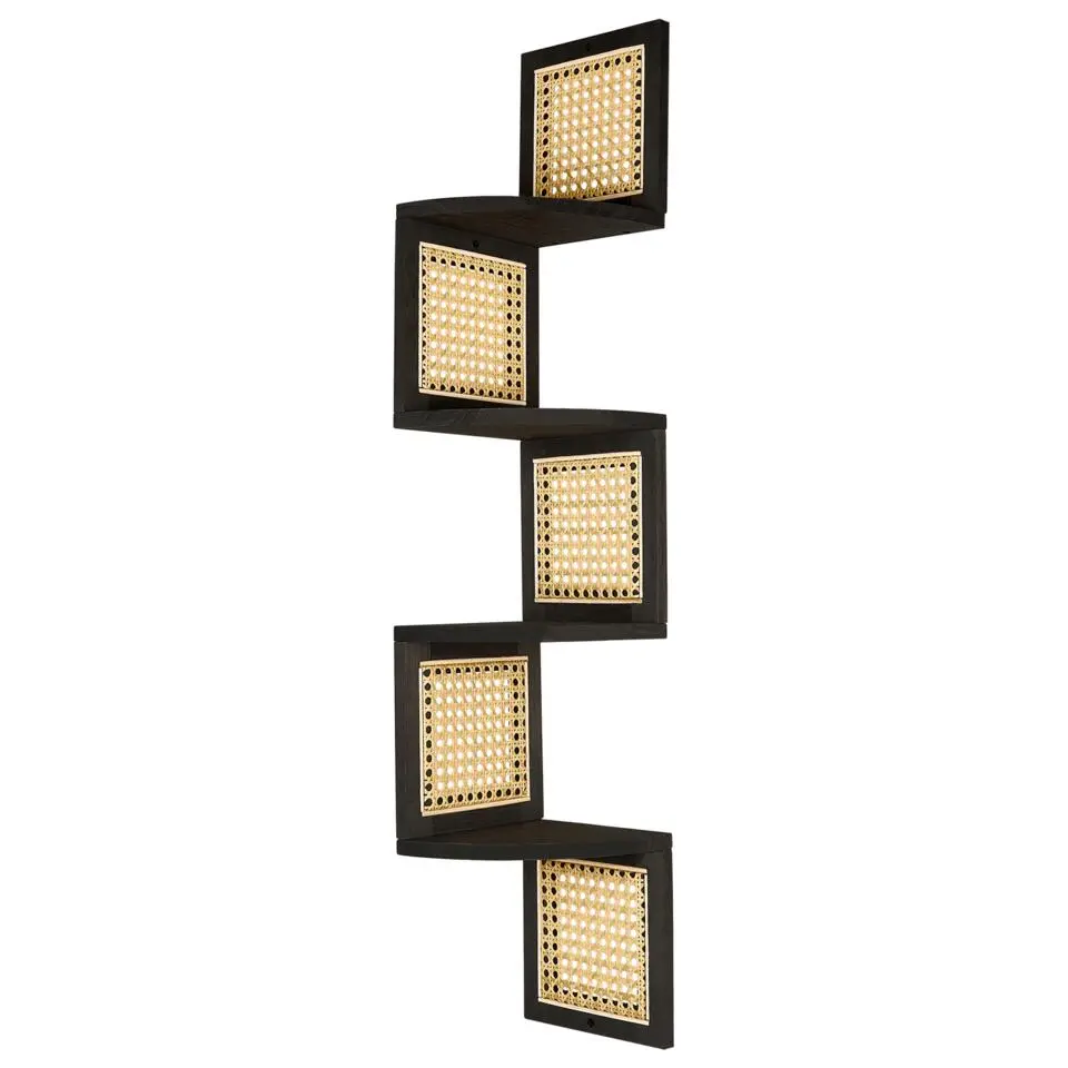 ALDER - Boekenkast - Licht hout/Zwart - Glasvezel