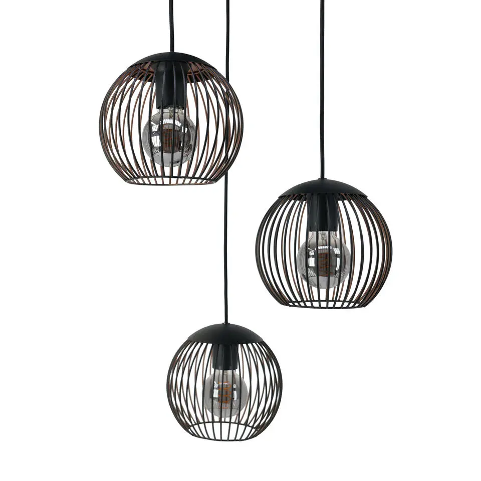 EGLO Almanzora Hanglamp - E27 - Ø 46.5 cm - Staal - Zwart/Koper