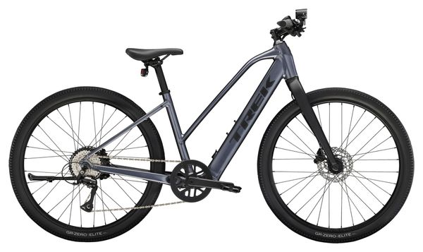 Vélo de Fitness Électrique Trek Dual Sport  2 Stagger LT Shimano Acera 8V 250 Wh 27.5'' Gris 2025