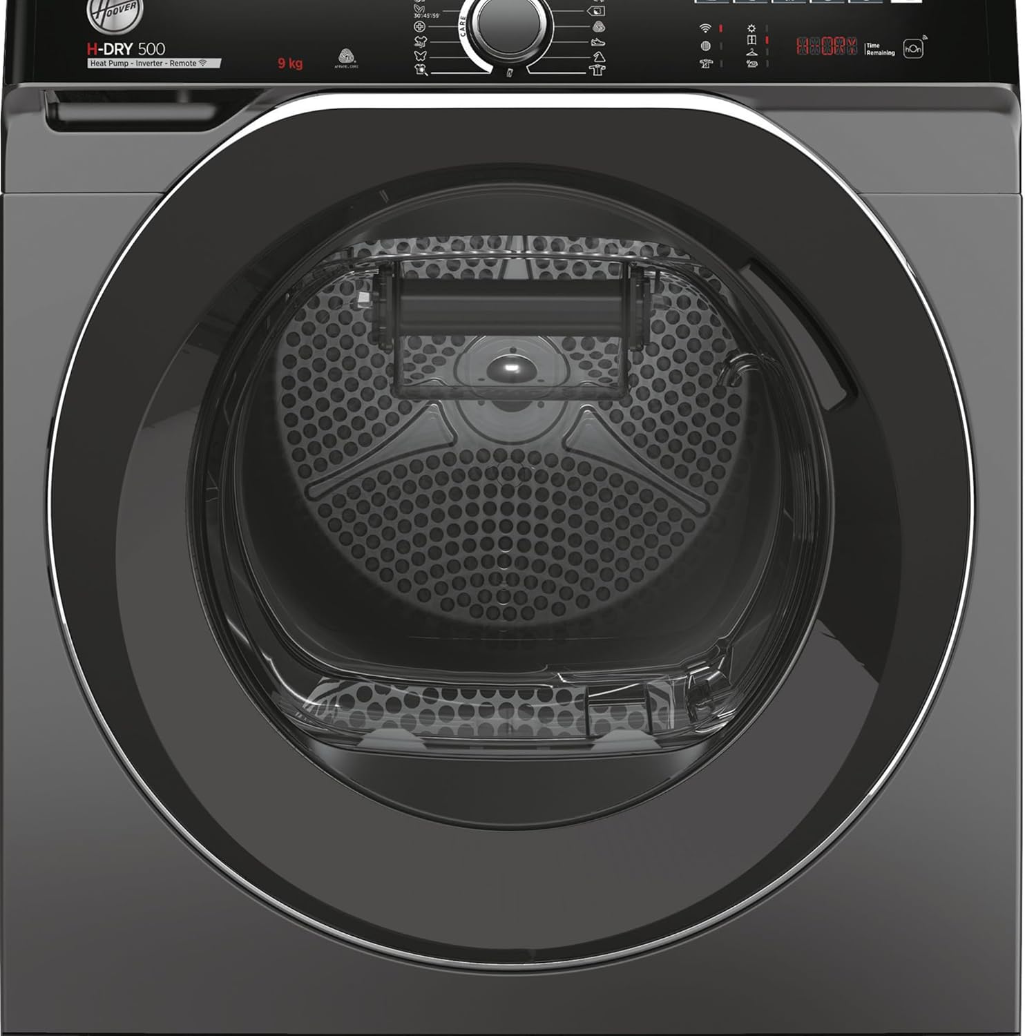 Hoover H-DRY500 NDPEH9A3TCBERXSS Wärmepumpentrockner I 9kg I Smarte Bedienung I AquaVision I Symbolblende