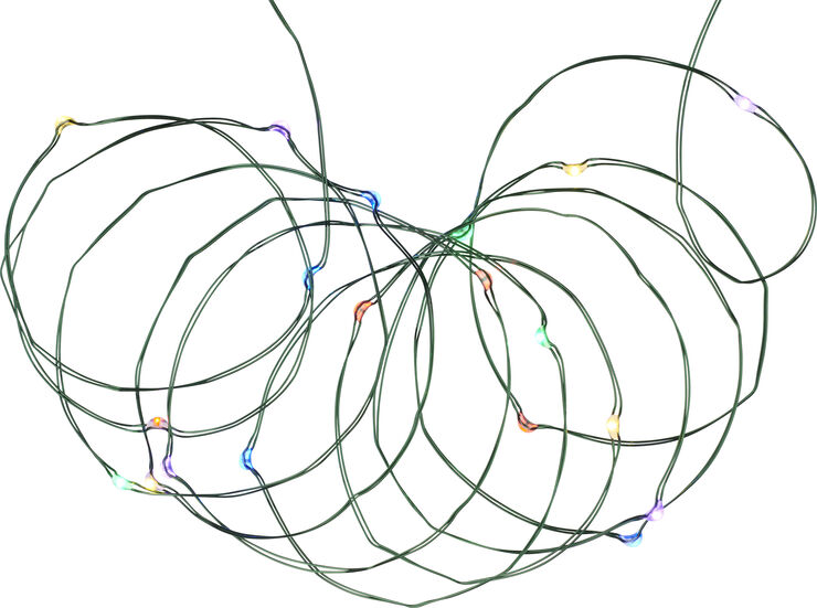 Sirius Knirke, 40L, Multi/Grøn lyskæde Multi