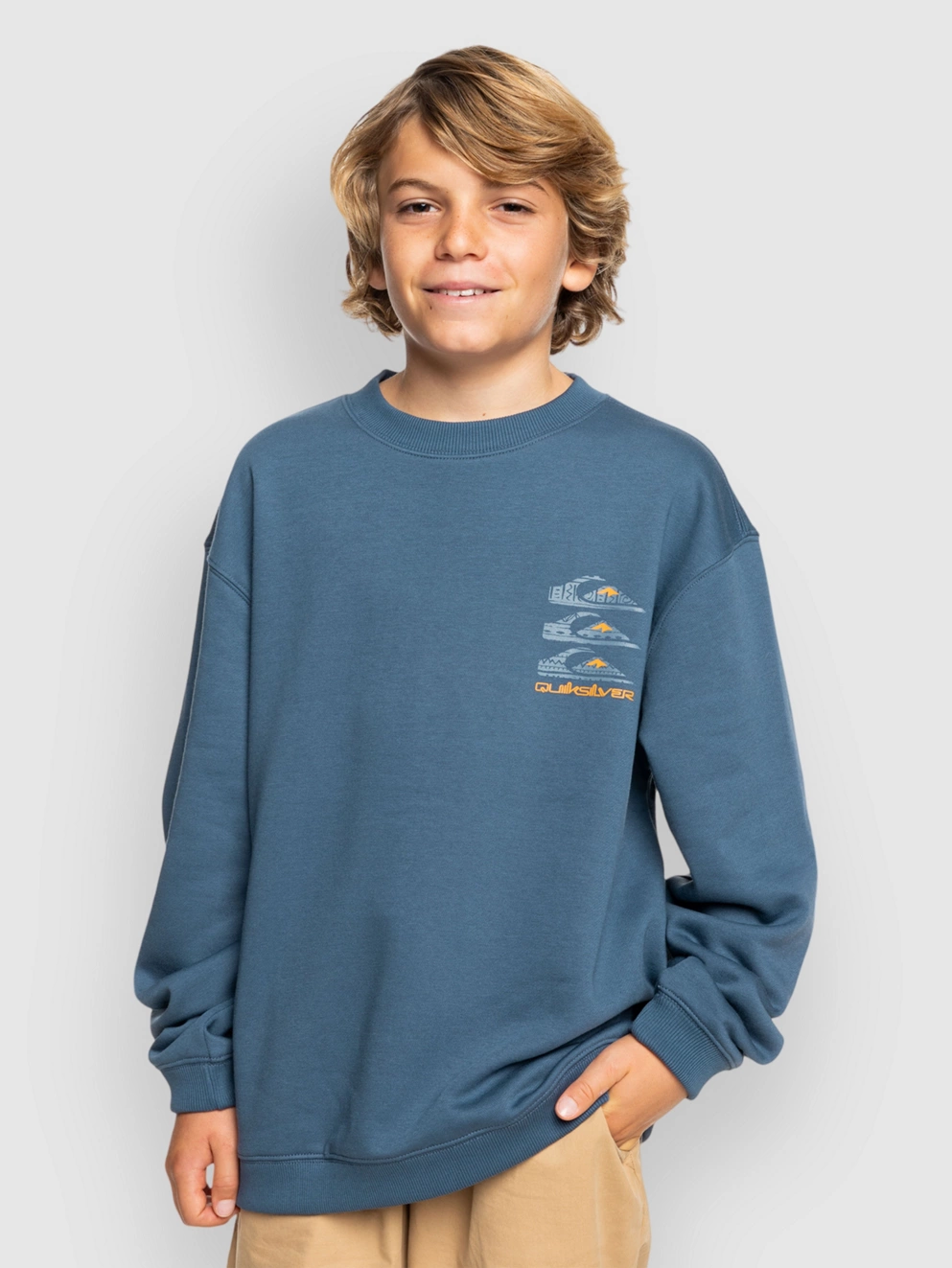 Quiksilver Screen Crew Kids Sweater vintage indigo