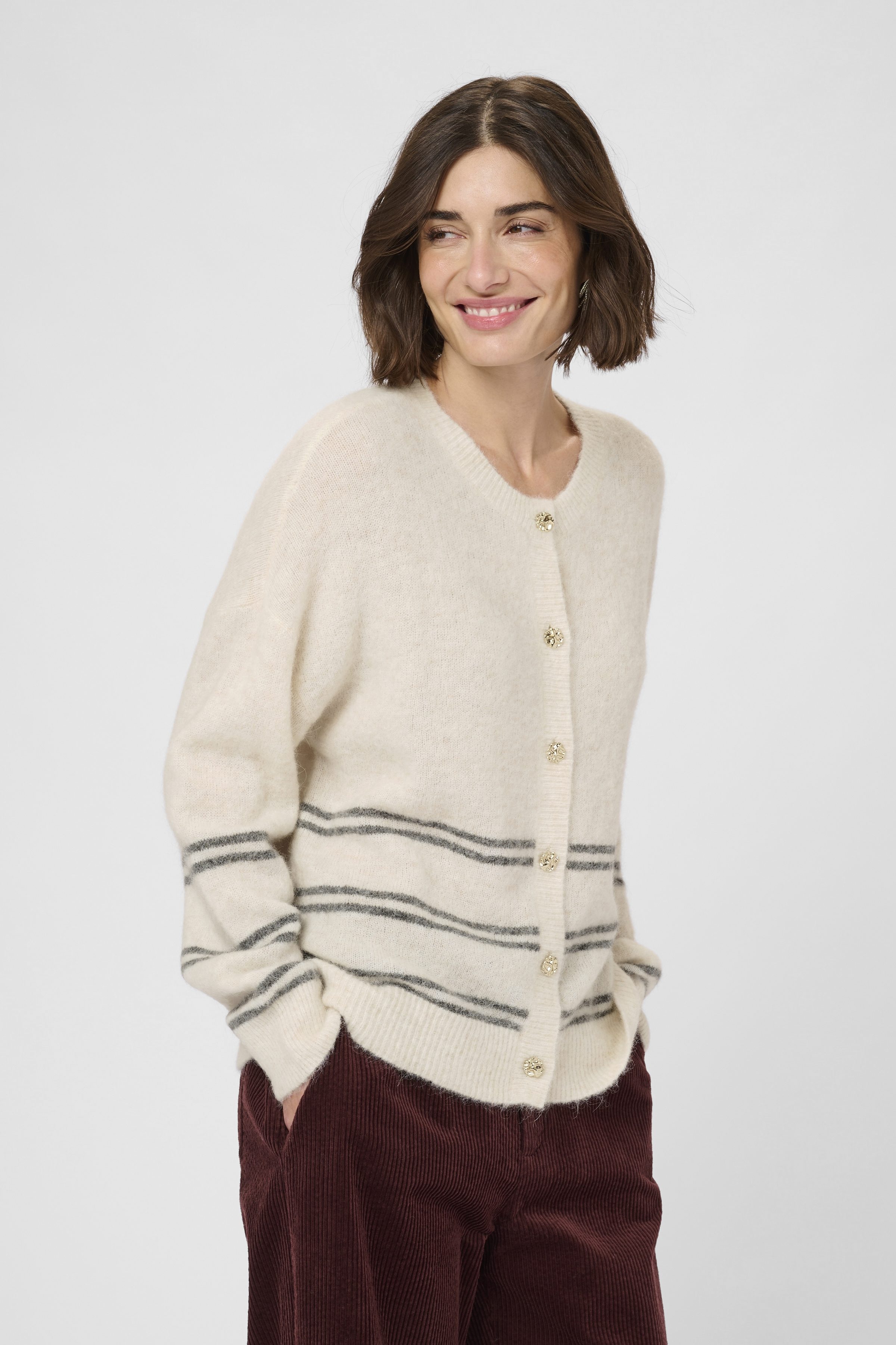 Culture - Bernie Chacheia Cardigan - Whitecap Melange/Grey
