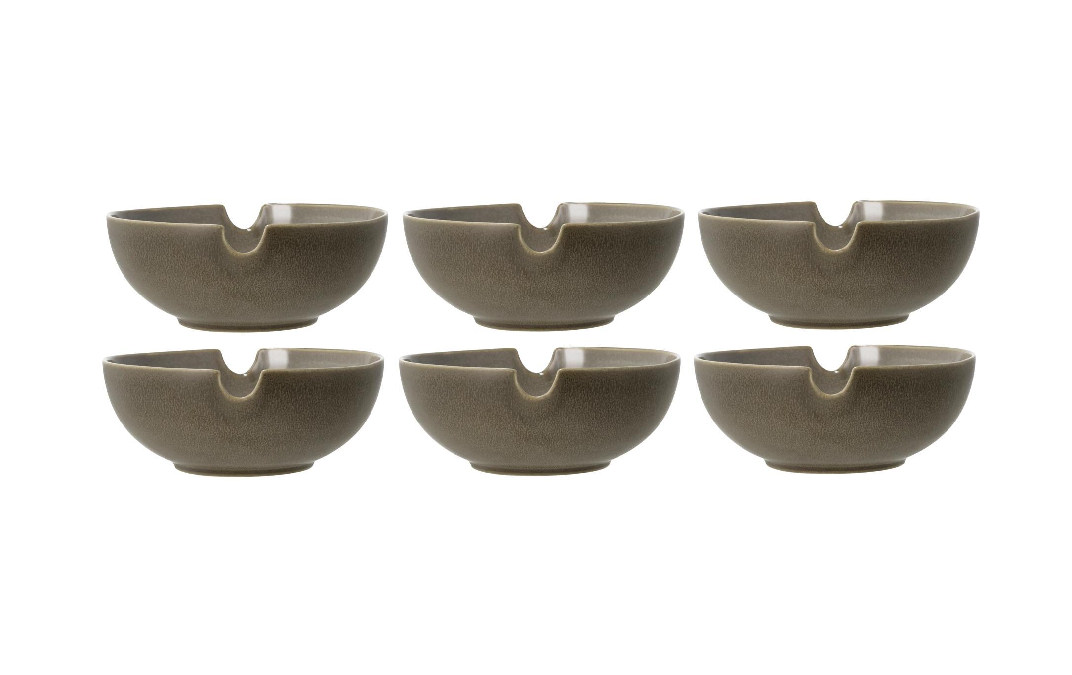 Ramenschale Shoku 18.5 cm, 6 Stück, Braun<br>Schalen-Set aus Steinzeug