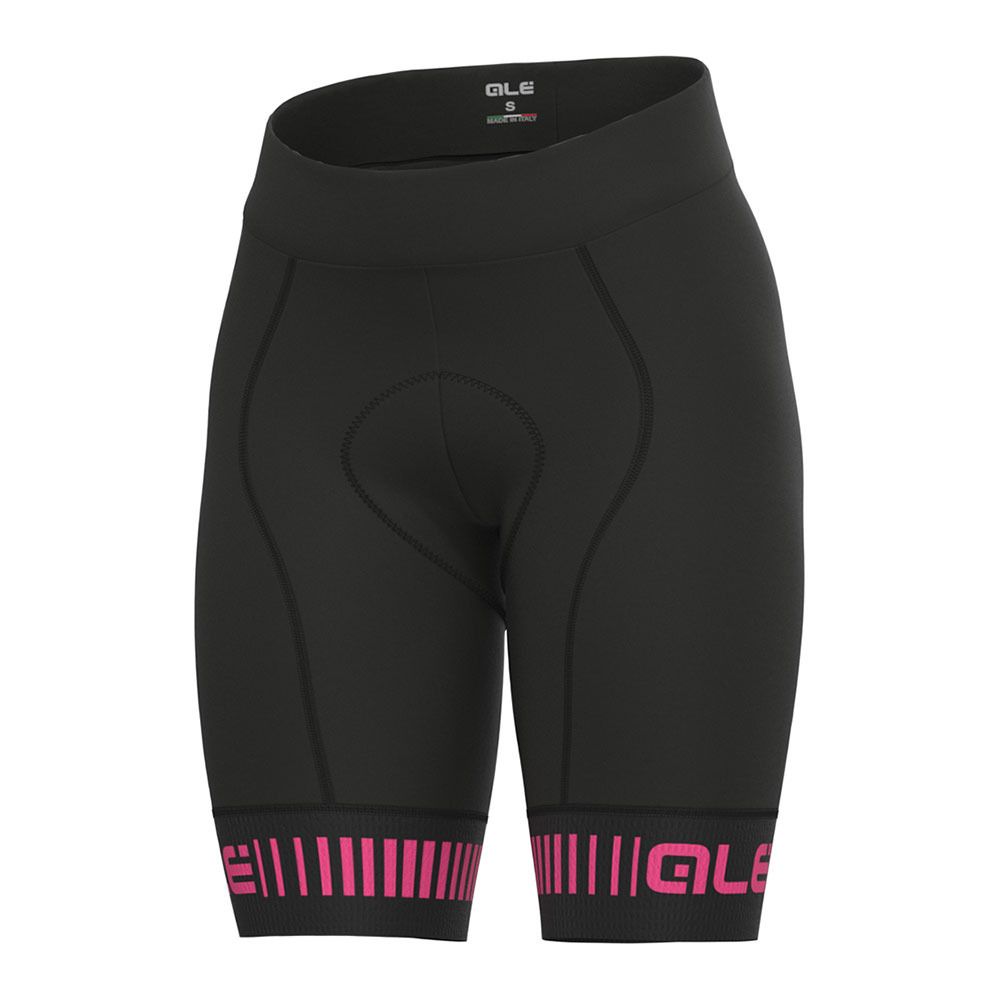 Ale STRADA - Cuissard Femme black/fluo pink