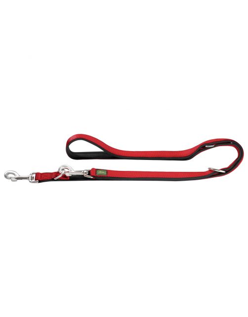 Hunter Trainingslijn Neopren Nylon Rood&Zwart - Hondenriem