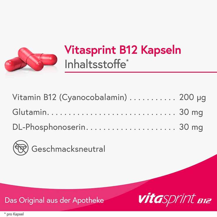vitasprint B12 Kapseln, 20 St