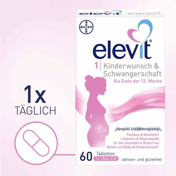 Elevit 1 Kinderwunsch & Schwangerschaft Tabletten, 1X60 St