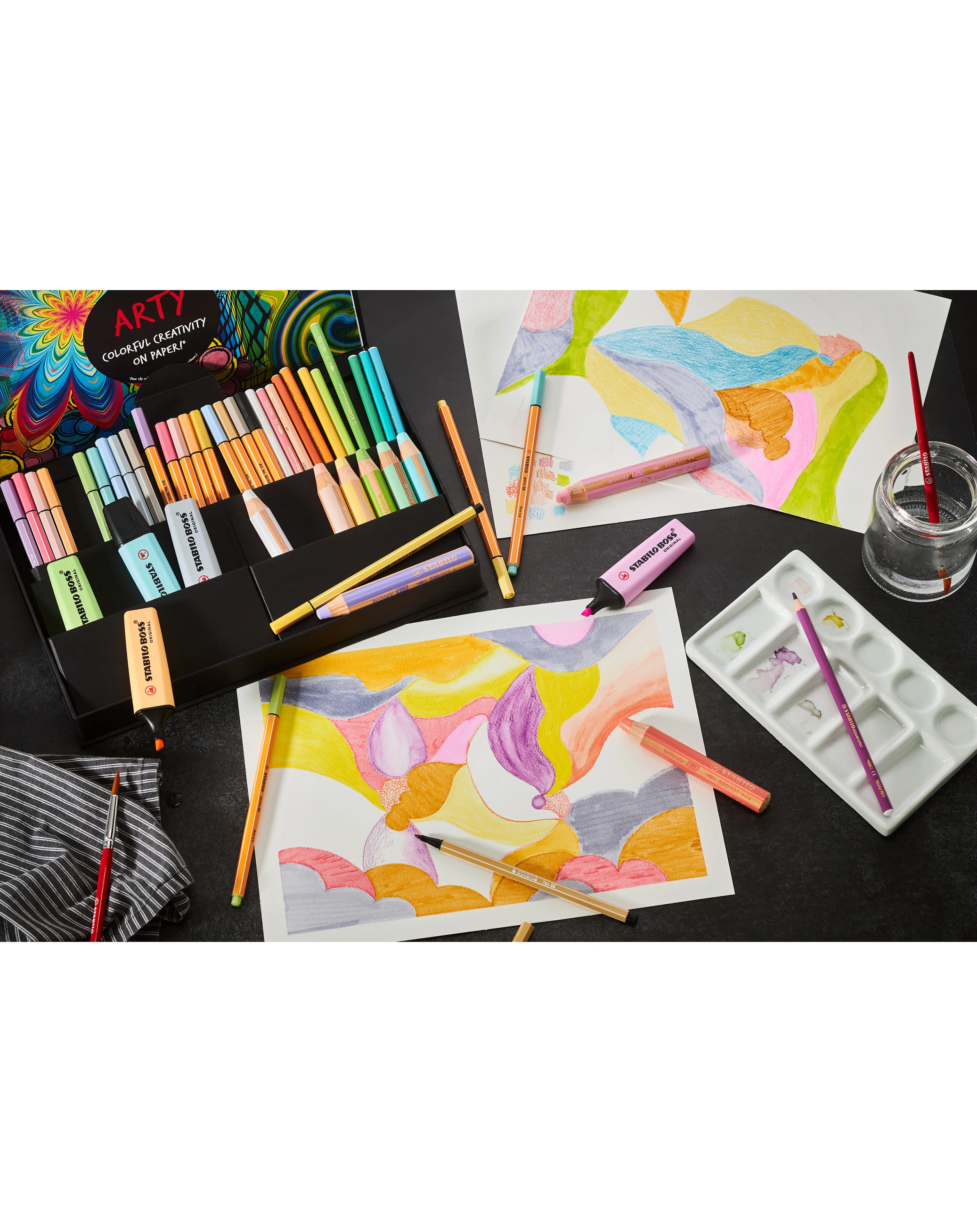Stifte Set STABILO® ARTY Creative Pastel 50er-Pack