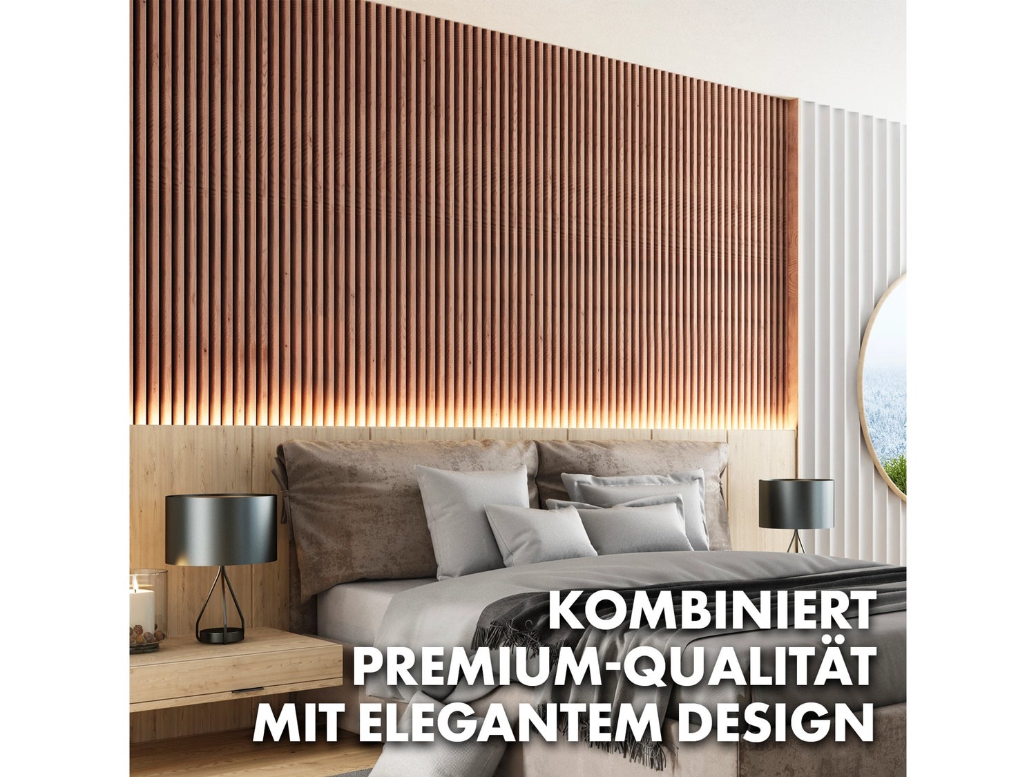 Akoestisch paneel voor aangename ruimteakoestiek in houtlook 118 x 60 cm Rode Eiken
