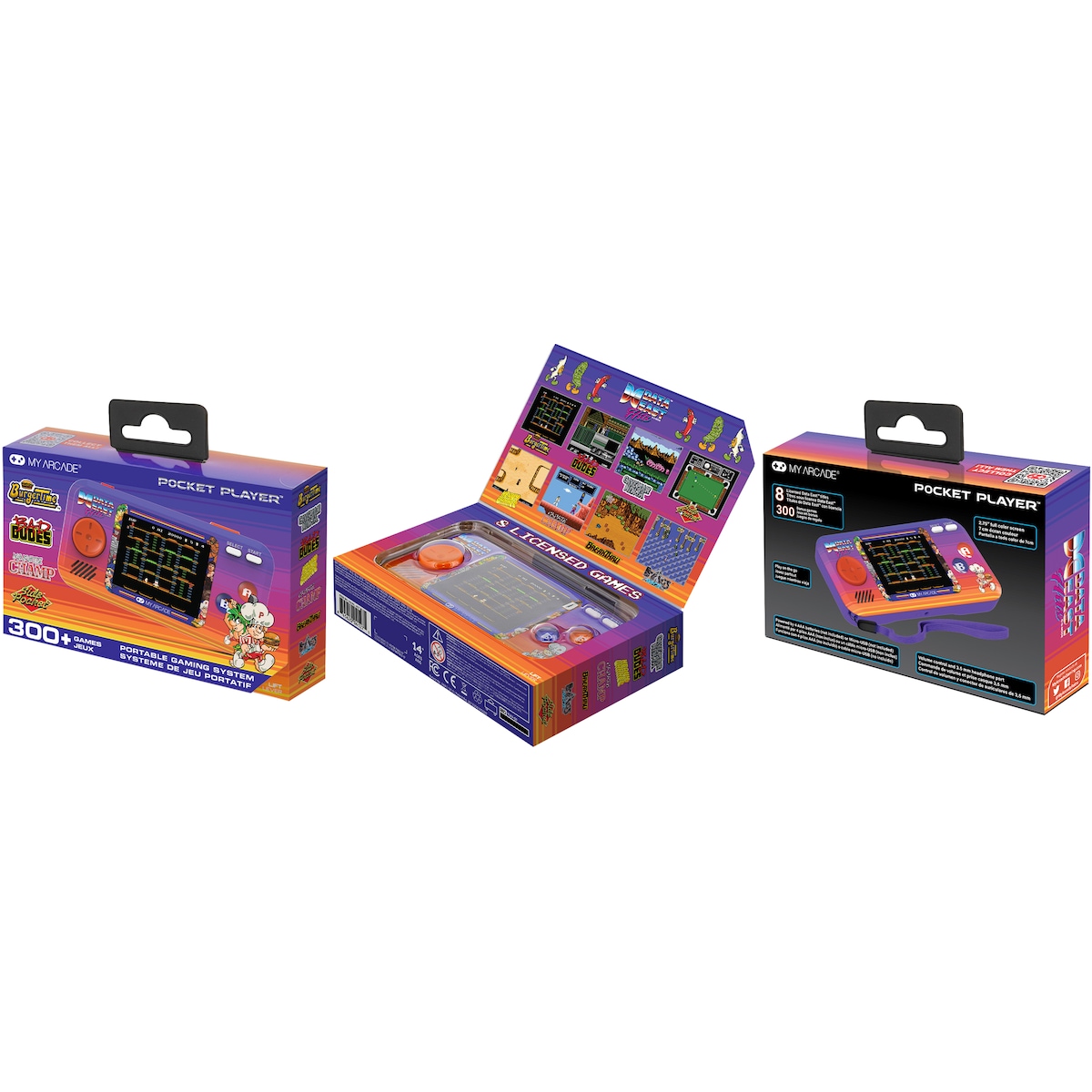 My Arcade Pocket Player Data East Hits håndholdt konsoll