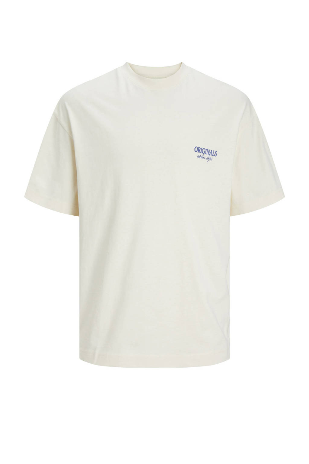 JACK & JONES T-shirt JORSANTORINI met backprint offwhite