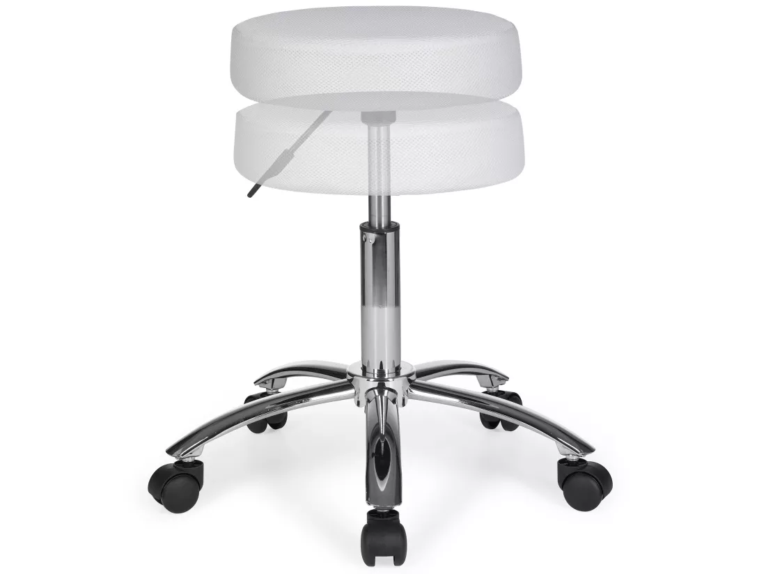 Design Tabouret à Roulettes Pivotant 360° Rembourré Tabouret de bureau