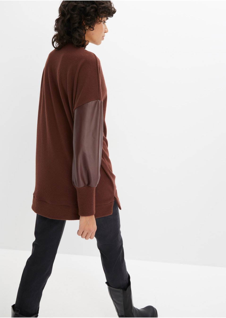 T-shirt en maille avec empiècement manches