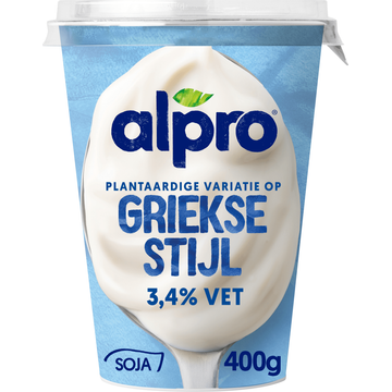 Alpro Plantaardige Variatie Op Griekse Stijl Yoghurt 3.4% Vet 400g