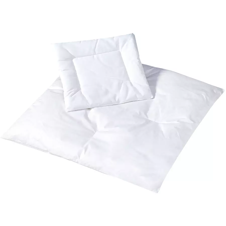 JULIUS ZÖLLNER Kindersteppbett-Set Feder-Daune 35 x 40 cm  80 x 80 cm