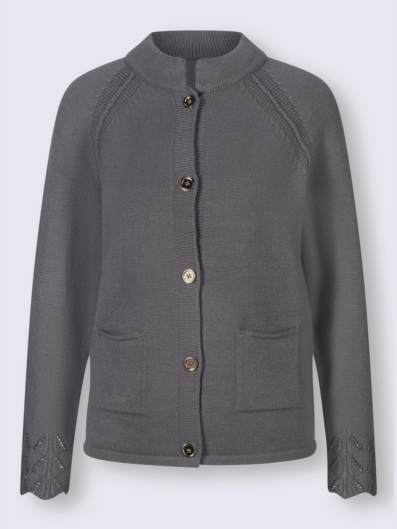 Veste en tricot manches raglan