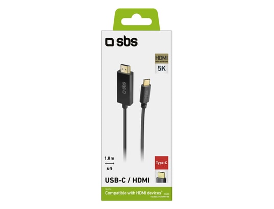 SBS - Câble USB -C - HDMI  la lecture de vidéos en 4K/5K