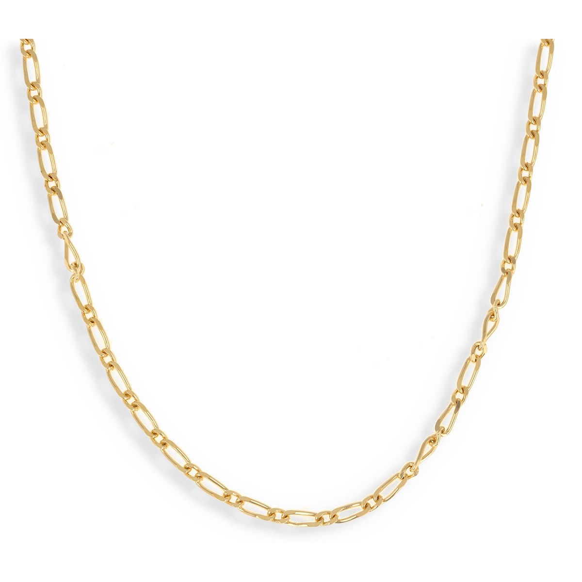 Chaine plaqué or maille cheval ALT080 1+1 23cm