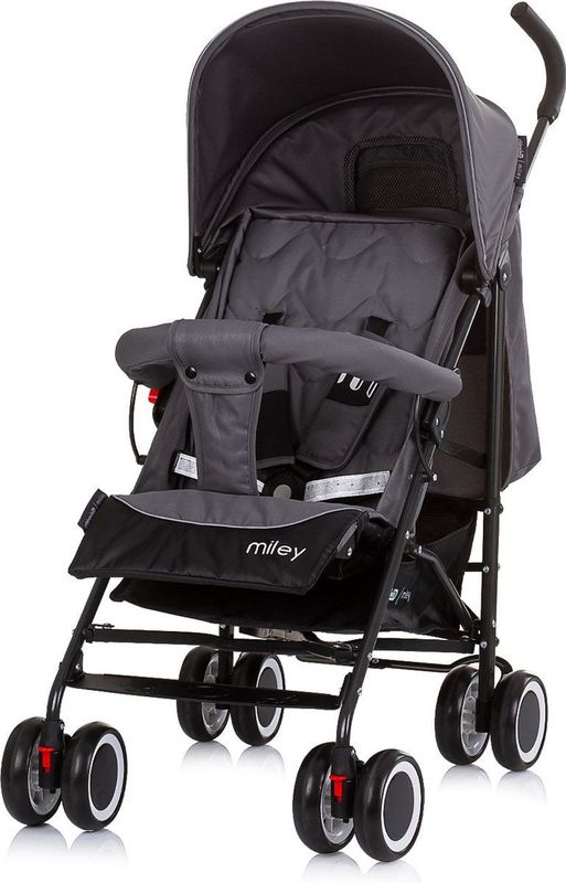 Chipolino - Miley - Opvouwbare Plooibuggy - Granite Grey - Lichtgewicht Frame