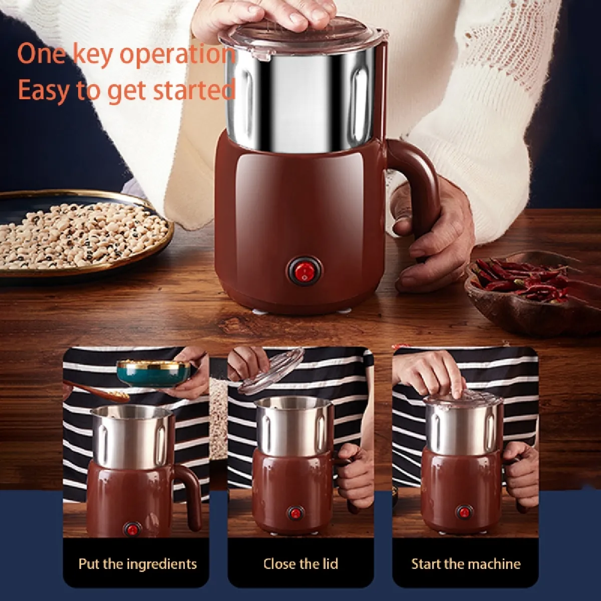 Universal Moulin à café électrique - Royaume-Uni/États-Unis/UE