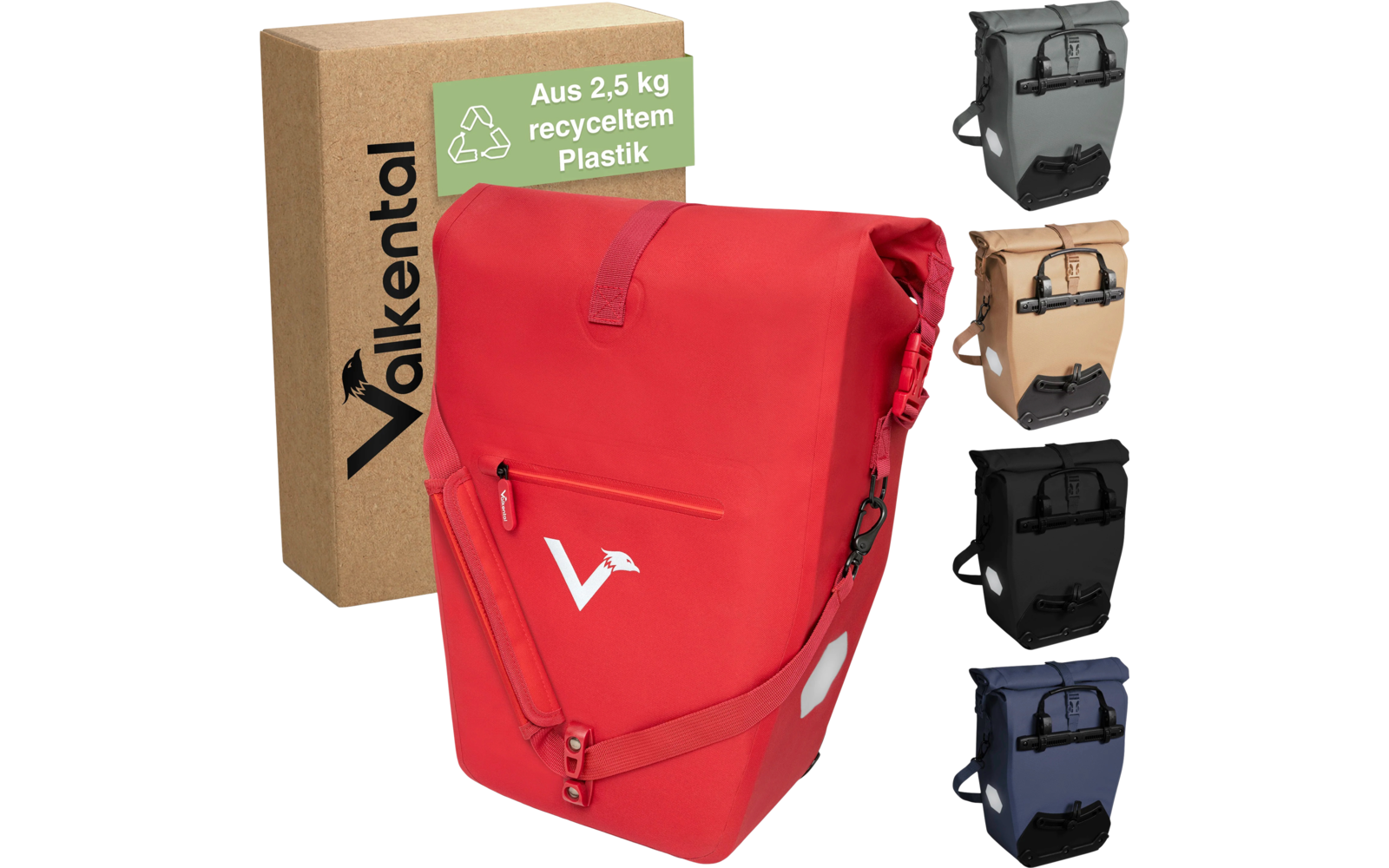 Valkental ValkOcean Gepäckträgertasche 28 Liter grün