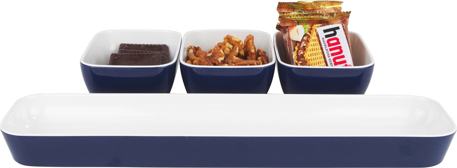 Gimex Bistrotablett mit 3 Snackschalen