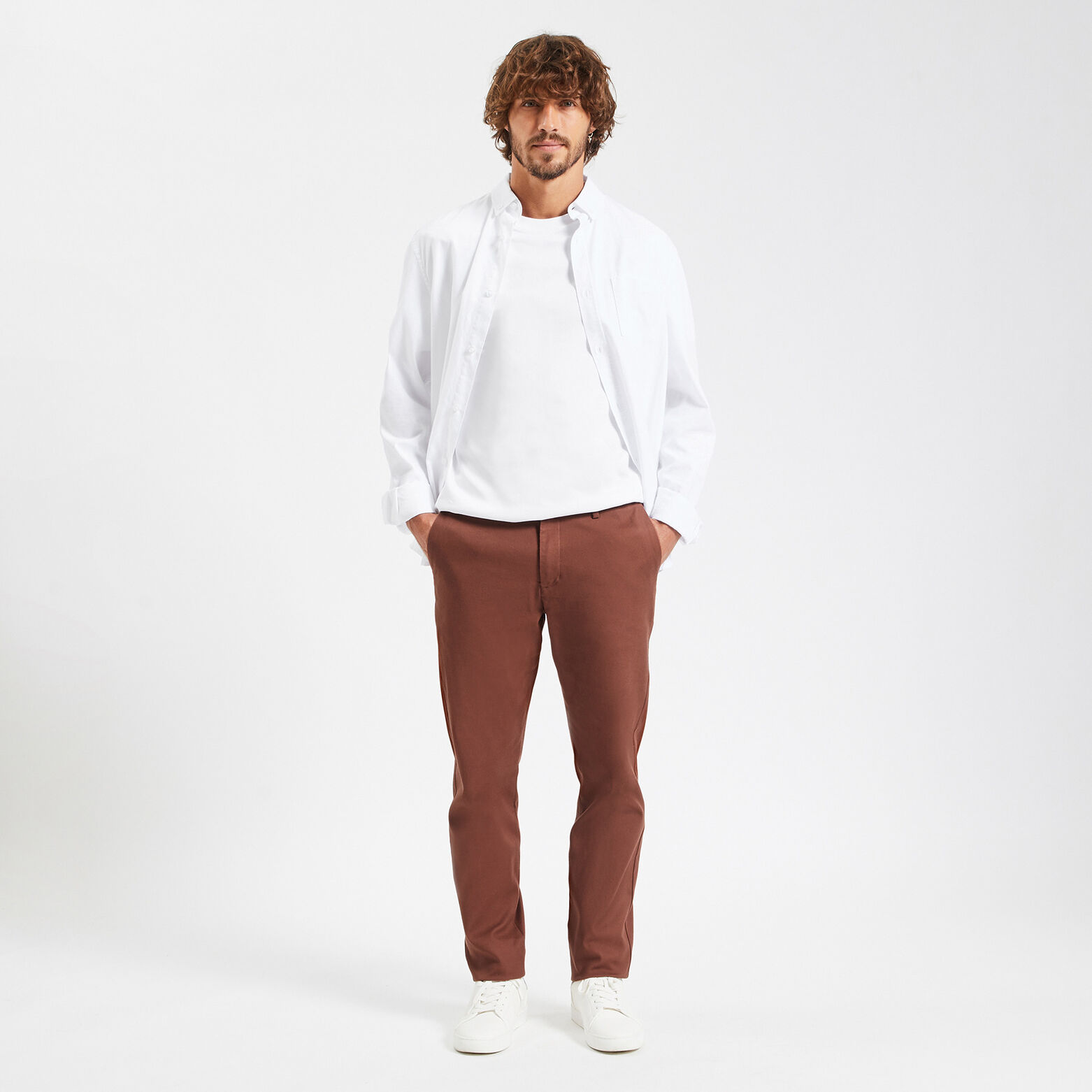 Pantalon chino slim urbain 'le parfait by JULES' Rouge