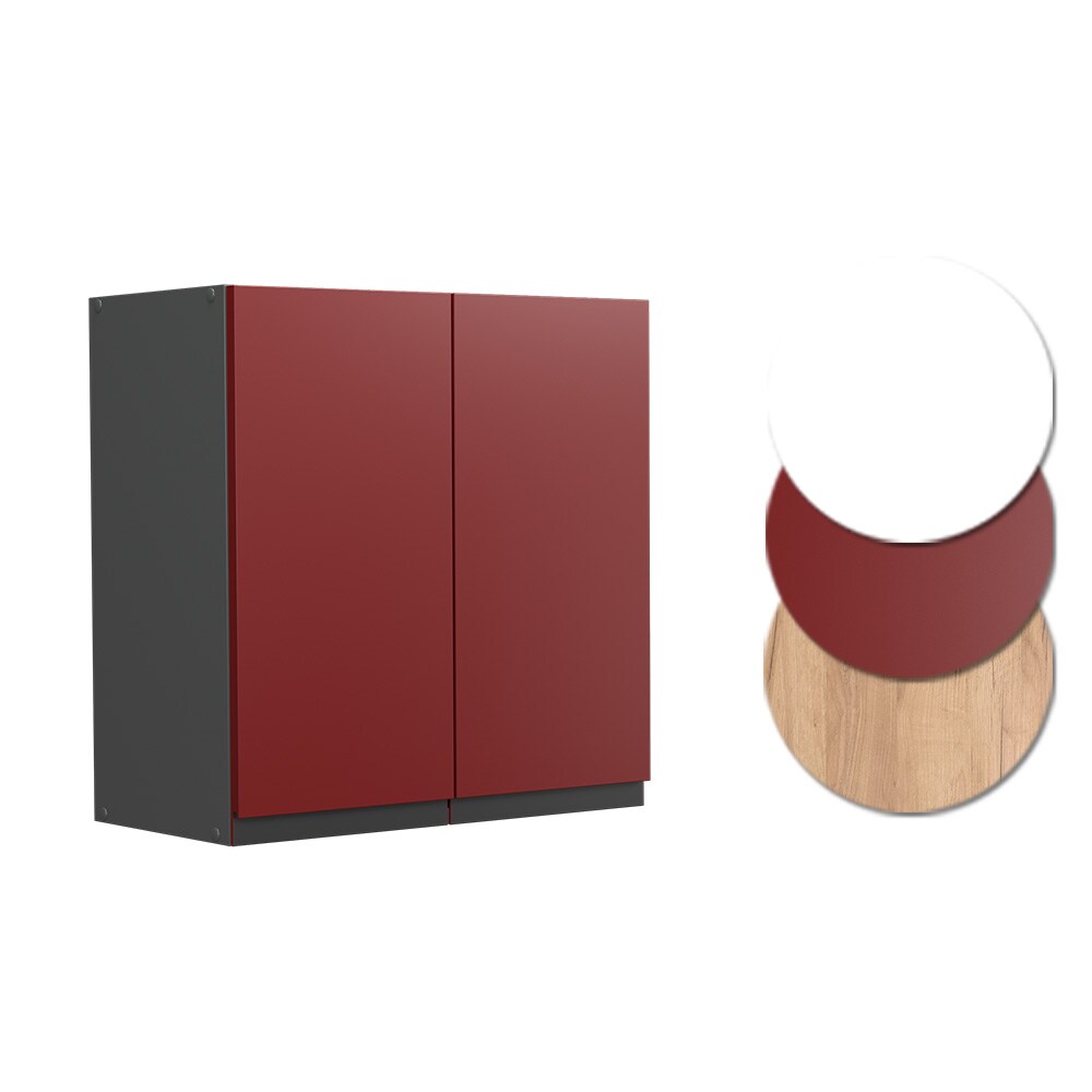 Vicco Hängeschrank Küchenschrank Küchenmöbel R-Line J-Shape Anthrazit Rot 60 cm modern