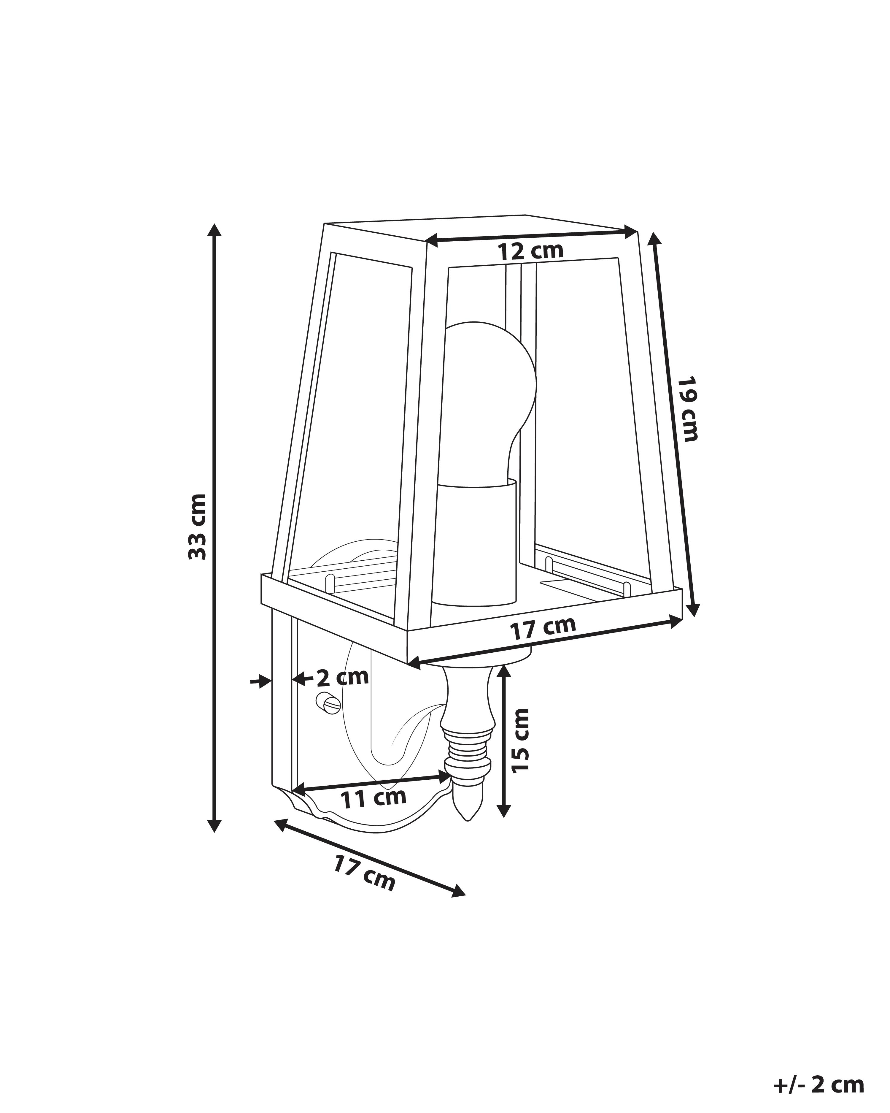Buiten wandlamp HEZIR Zwart
