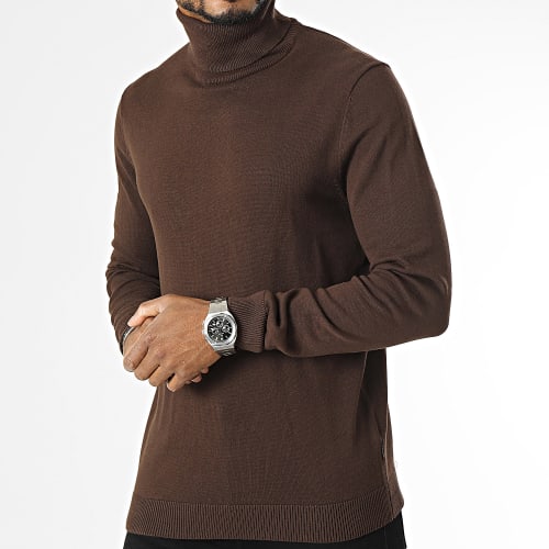 Pull Col Roulé Alex Marron