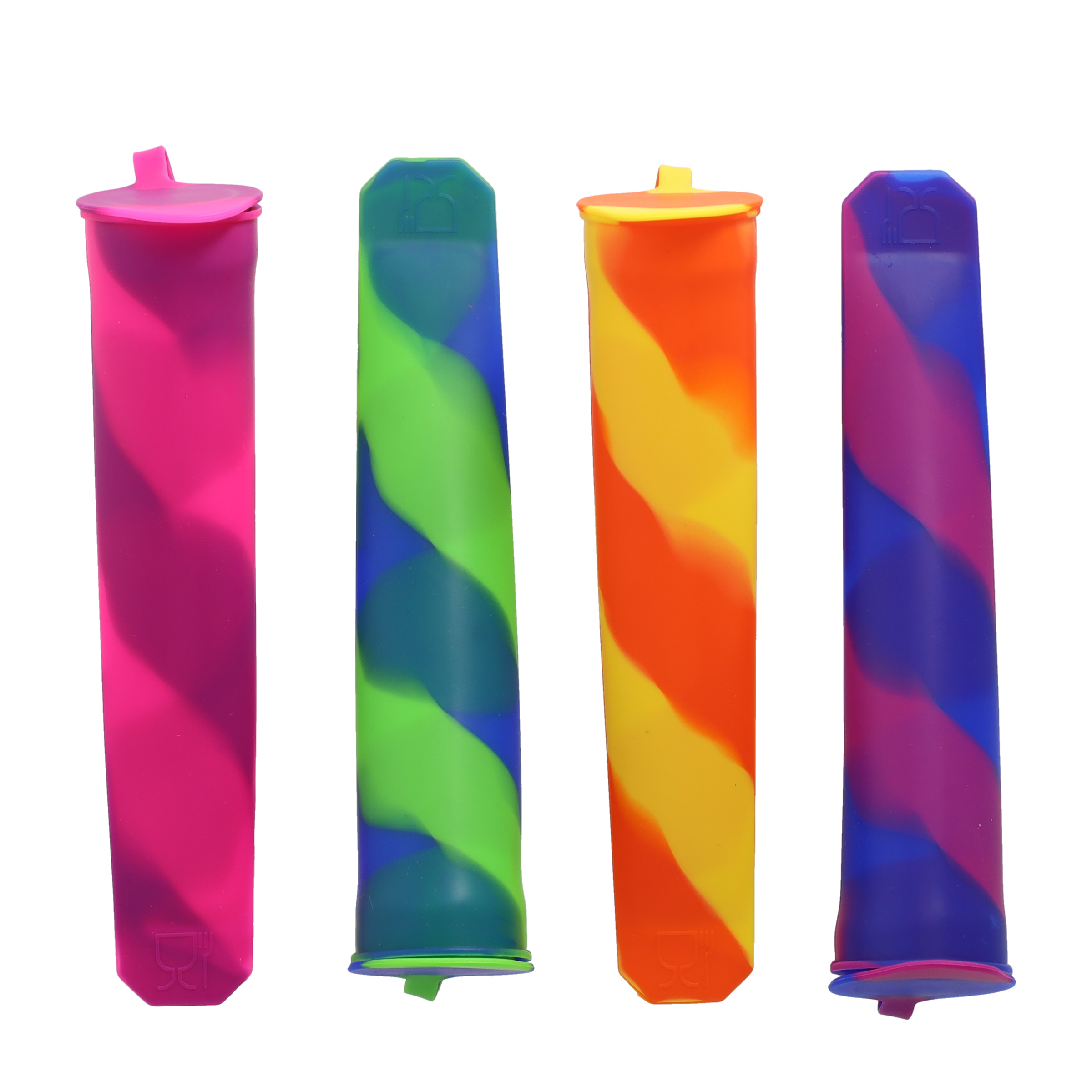 (6er Set) Silikon Wassereis Form Ice Pops Beutel DIY Glacé Behälter - Camouflage