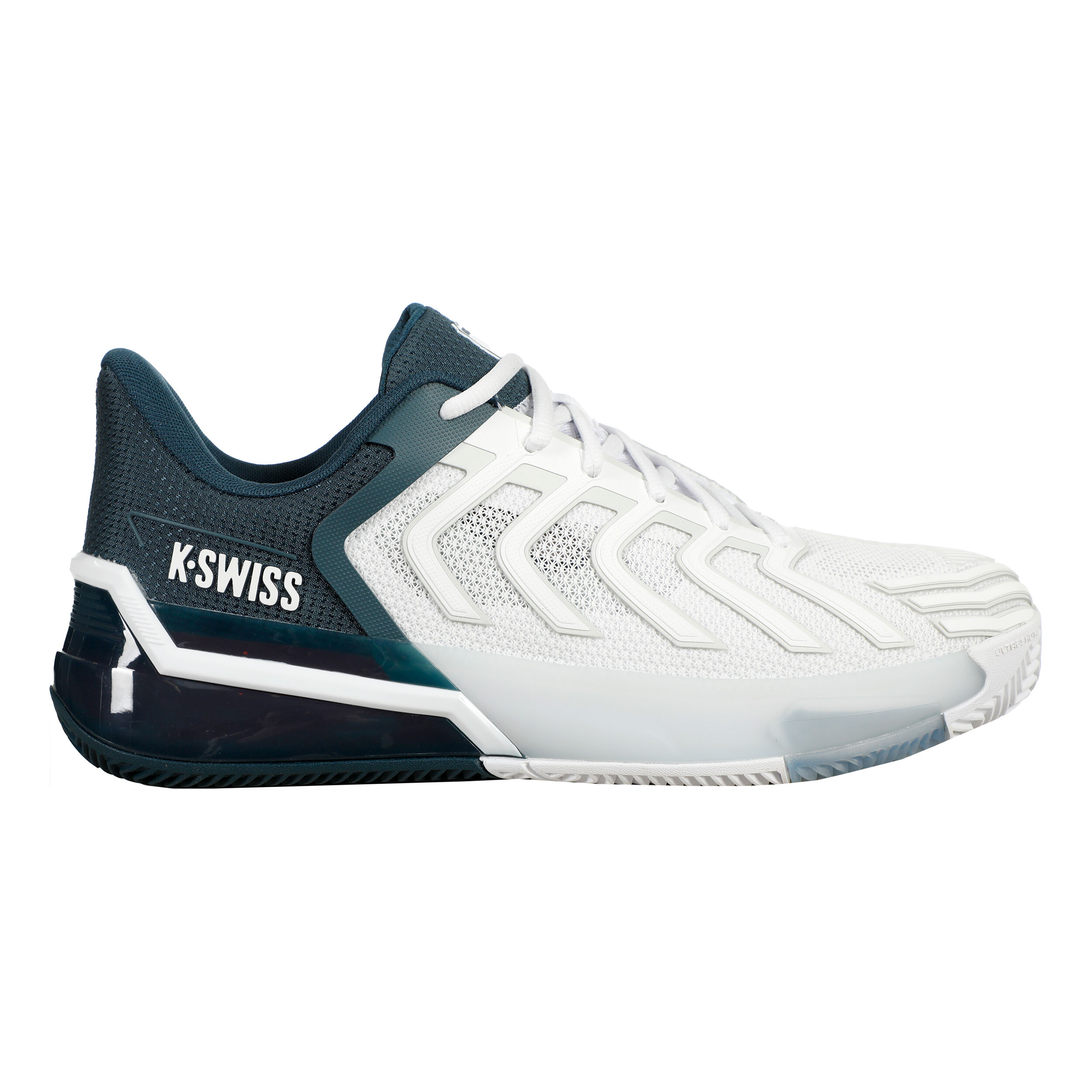 K-Swiss Ultrashot 4 Chaussure Terre Battue Hommes - Blanc , Bleu Petrol