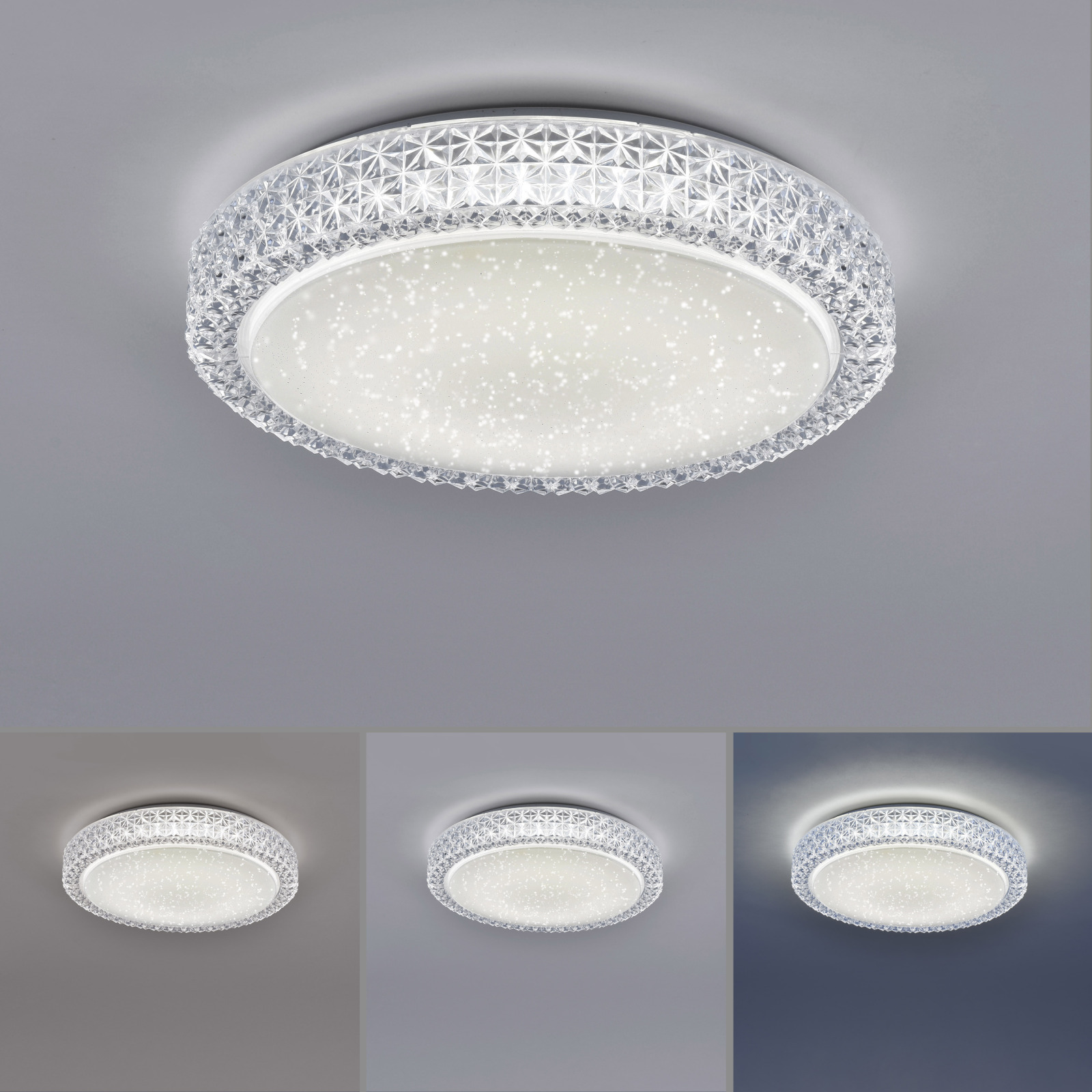 LED-Deckenleuchte - transparent - dimmbar - 40 cm