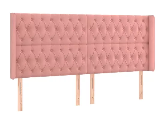 Sommier tapissier avec matelas et LED Rose 180x200 cm Velours