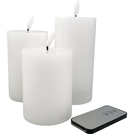 LED bloklys 3-pak - hvid
