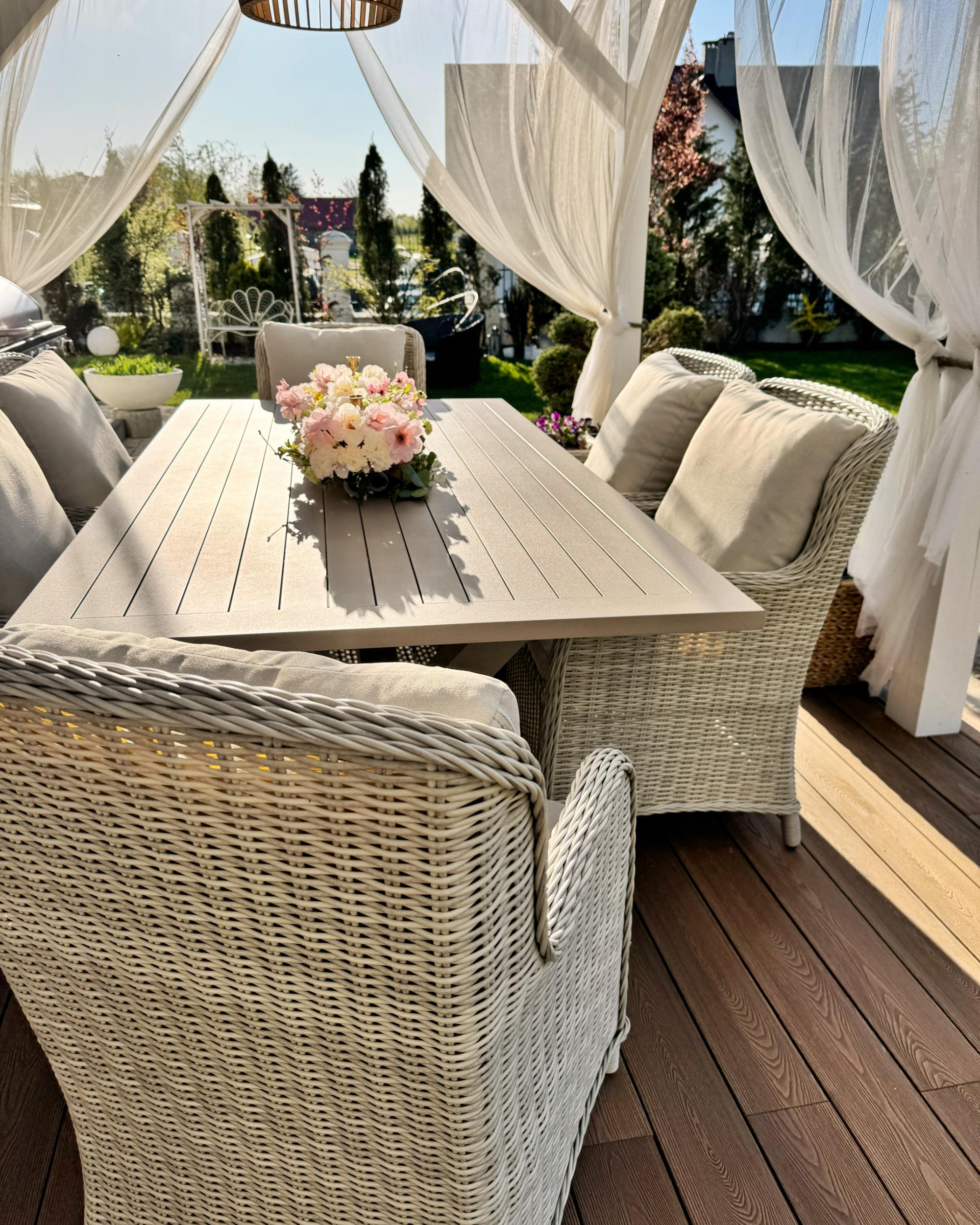 Tuinset 6-zits CASCAIS met kussens PE rotan Beige